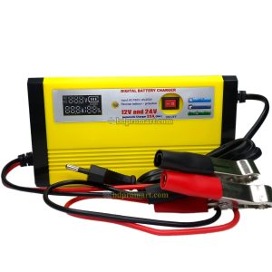 12v & 24v 20A Digital Battery Charger Yellow PL2420A - 20A Automatic Battery Charger for wet dry lead-acid battery digital Smart Charge