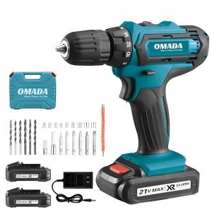 21V Cordless Drill Set Power Drill Kit With 2.0AH Battery Variable Speed 3/8'' Keyless Chuck, Fast Charger And 24PCS Accessories