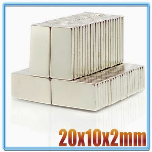 Block Powerful Strong Magnets 20x10x2mm ( 4Pcs)