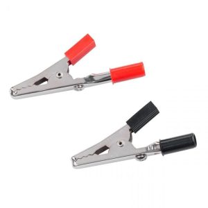 Crocodile Alligator Clip Battery Clip 4Pcs 34mm Red Black For DIY Kit pair of 2