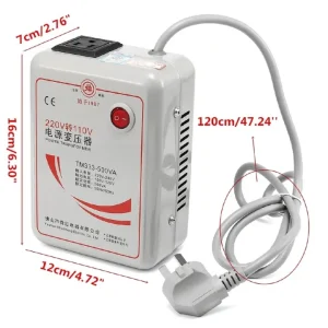 500 Watt Step Up/Down Convert from 110-120 Volt to 220-240 Volt and from 220-240 Volt to 110-120 Volt with US Outlet, Universal Outlet, Circuit Breaker
