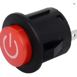 Round Push Button Kids Electric Car, E-Bike Starter On Off Power Switch Suitable for 6v and 12v 20A 10A/250V AC 20A/12V DC